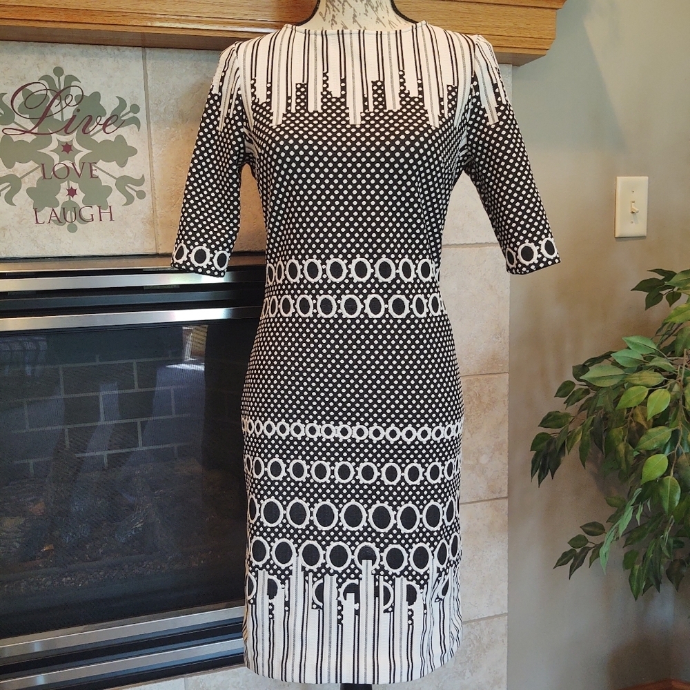Julia Jordan Size 6 Black White Dress! - Picture 2 of 10